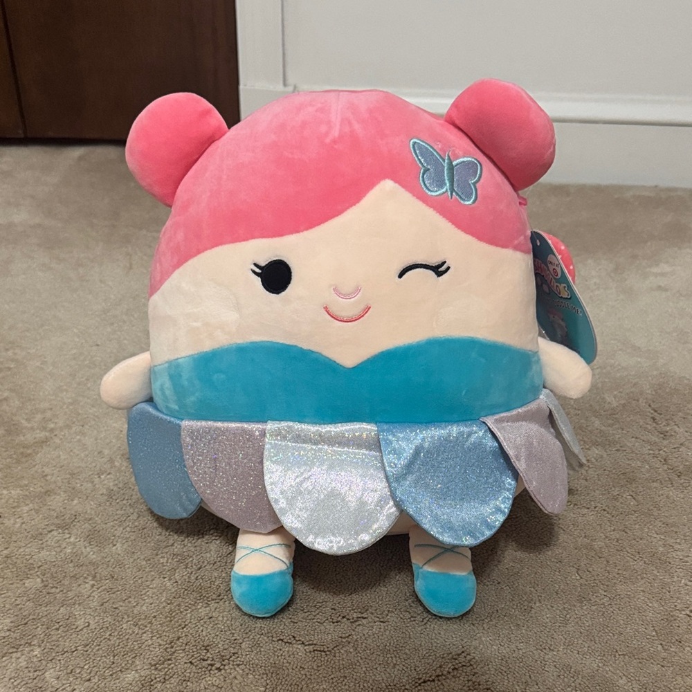 Squishmallows Pink and Blue Ballerina Plush